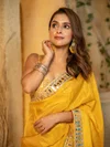 Kt 3012 Sapce Silk Fancy Mirror Lace Border Saree